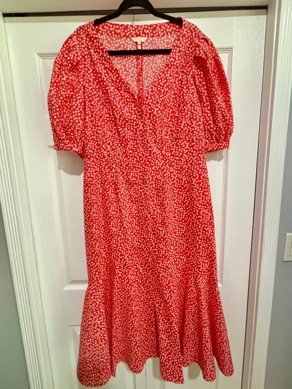 Rebecca Taylor Malia Floral Poplin Midi Dress Size 14